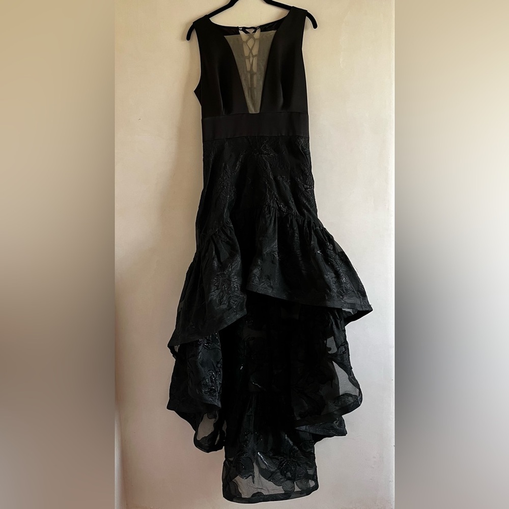 Bronx and Banco Black Lace Evening Dress